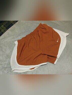 Nike Womens Rust Orange Athletic Shorts with White Trim